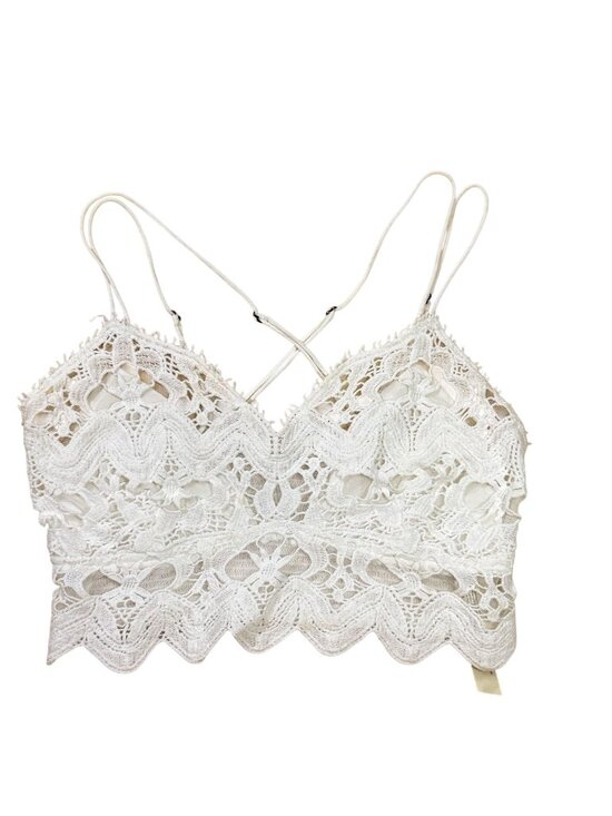Free People Tops - Free People FP One Women’s White Lace Crochet Bralette Cami Top Size Small